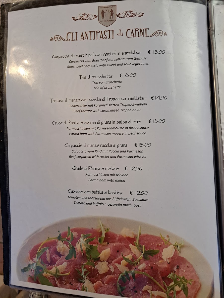 Menu Ristorante Pizzeria Le Guardie-4