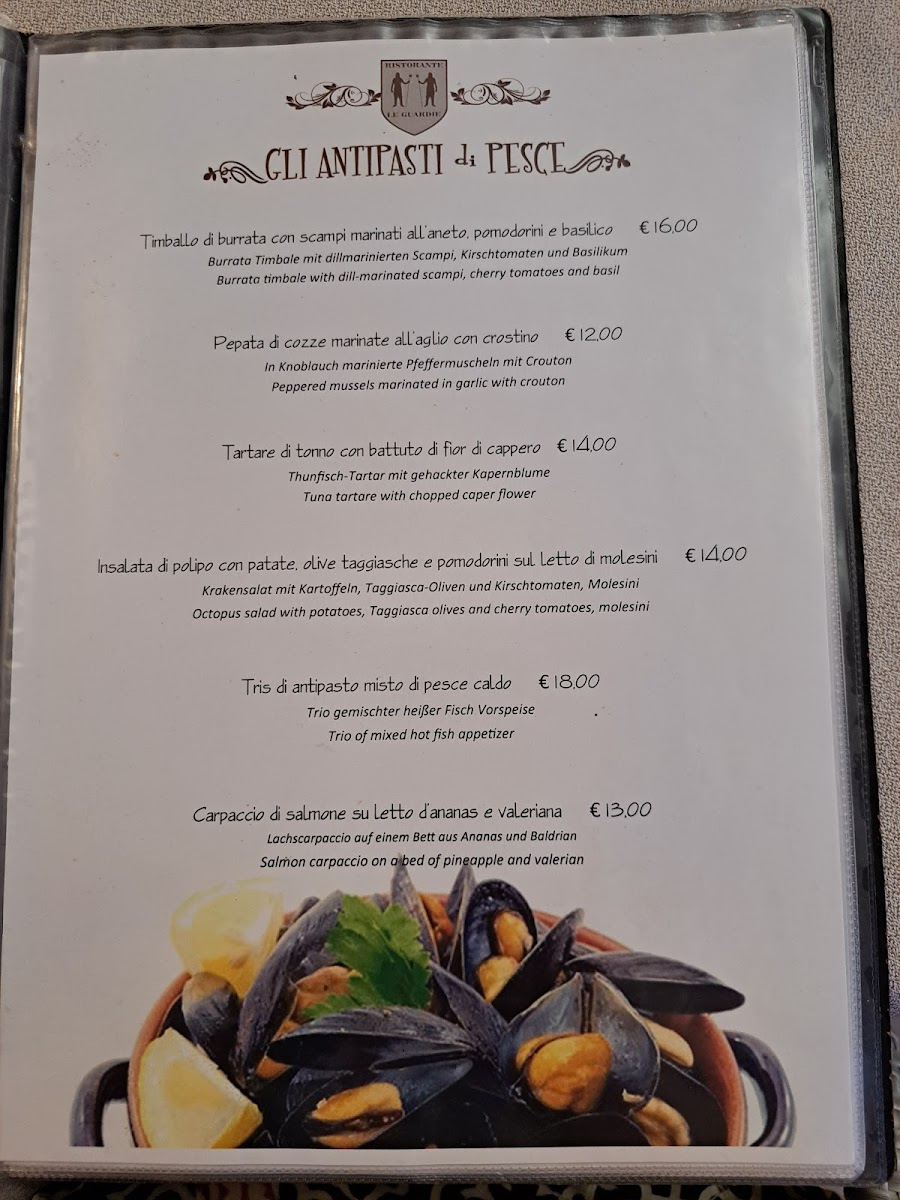 Menu Ristorante Pizzeria Le Guardie-9
